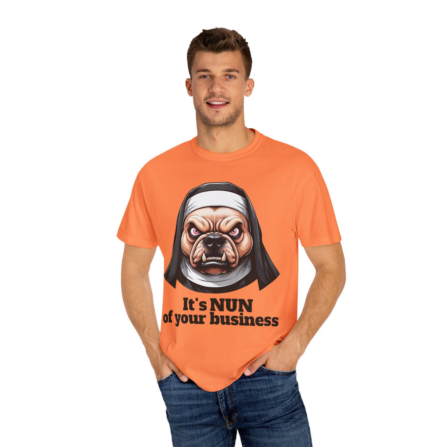 Angry Dog in Nun Outfit T-shirt