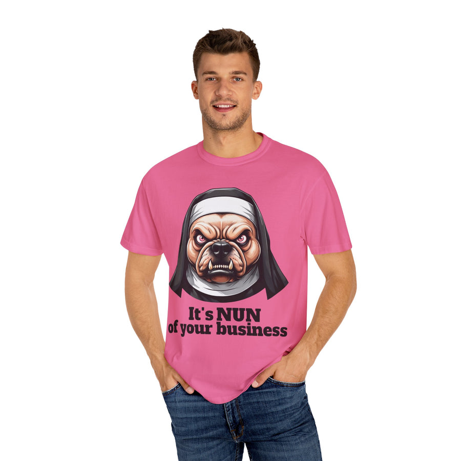 Angry Dog in Nun Outfit T-shirt