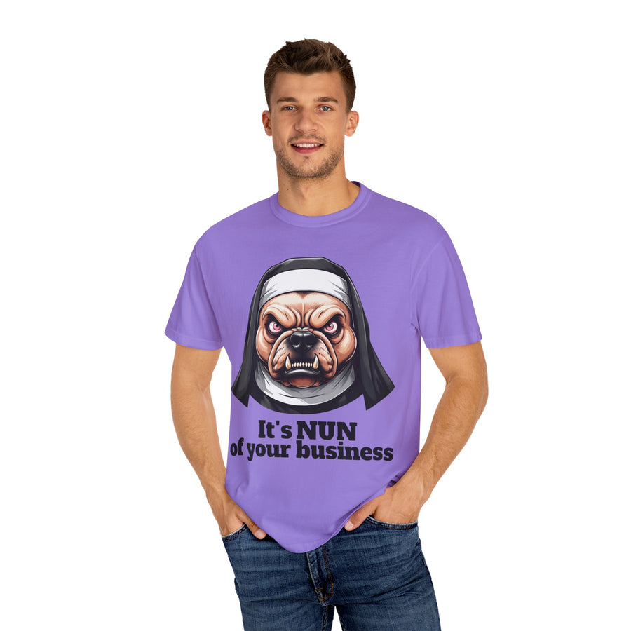 Angry Dog in Nun Outfit T-shirt