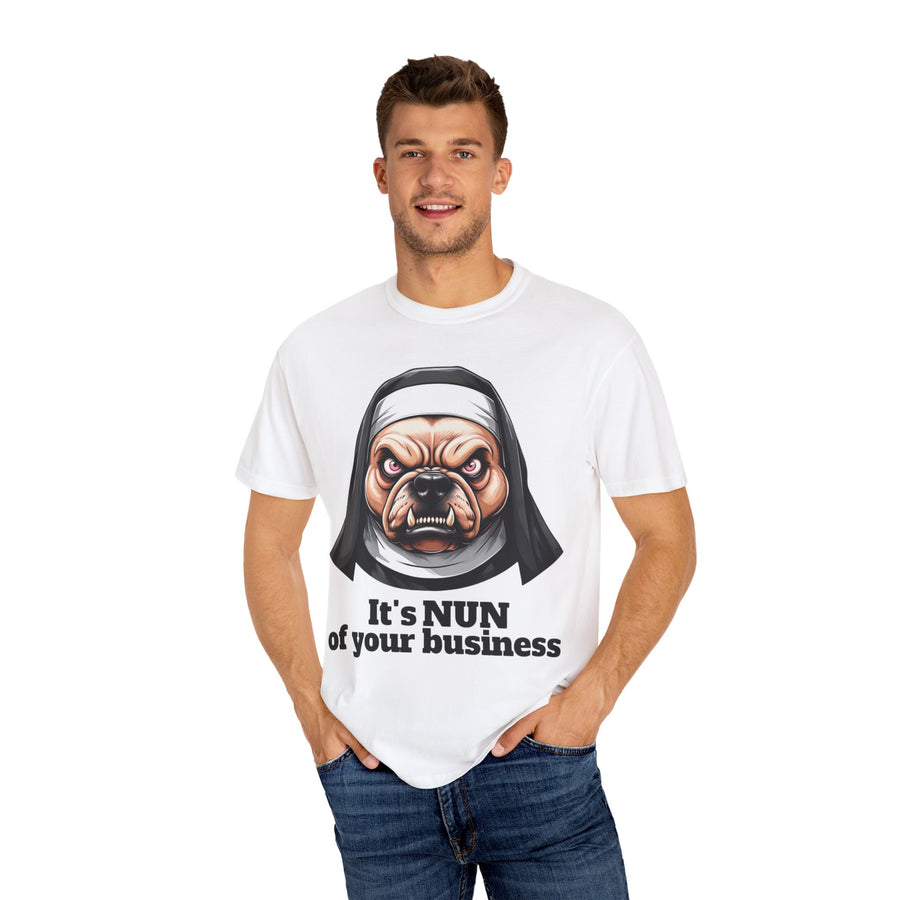 Angry Dog in Nun Outfit T-shirt