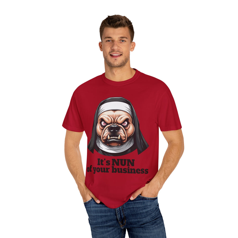 Angry Dog in Nun Outfit T-shirt