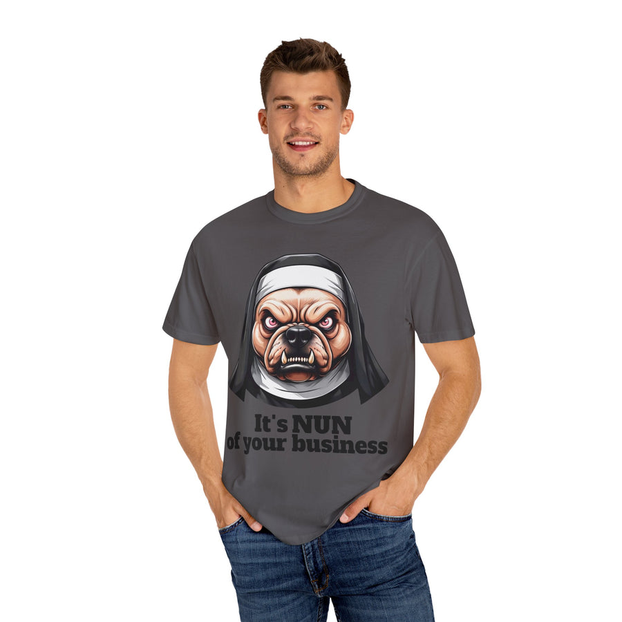 Angry Dog in Nun Outfit T-shirt