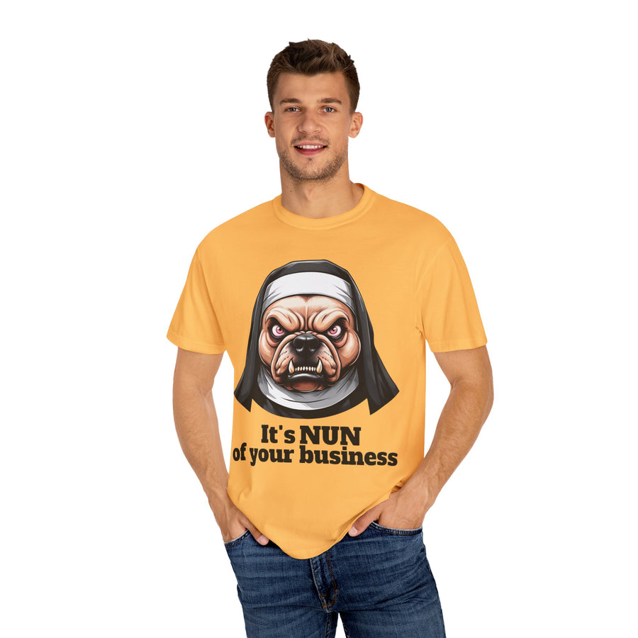 Angry Dog in Nun Outfit T-shirt