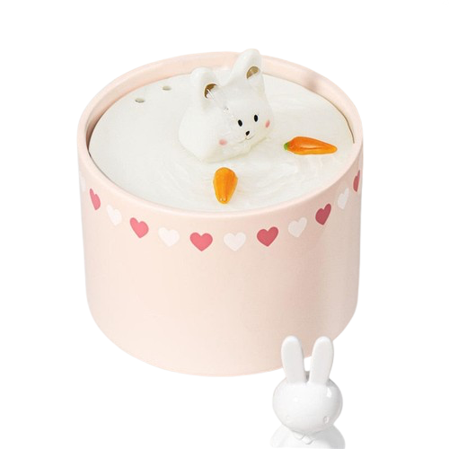 Cute Rabbit Ceramic Pet Water Fountain