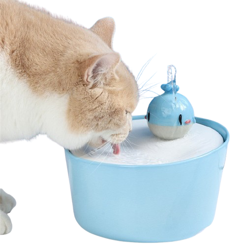 2L Ceramic Whale Cats Water Fountain