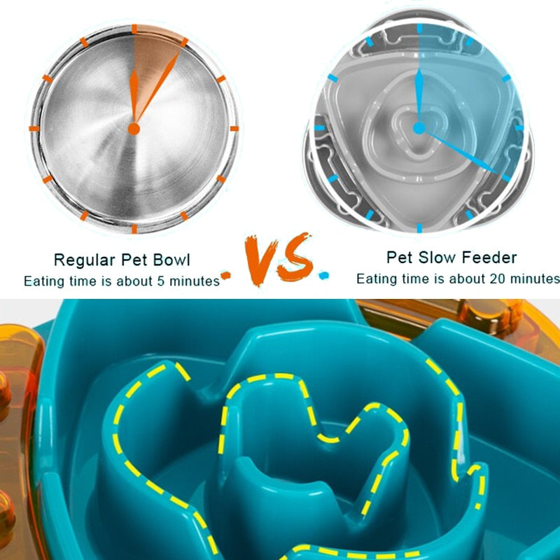 Anti Gulping Pet Slow Food Bowl