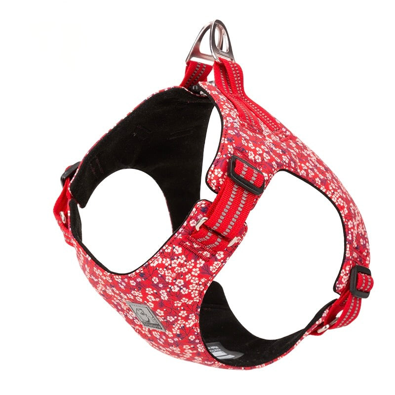 Floral Cotton Dog Vest Harness