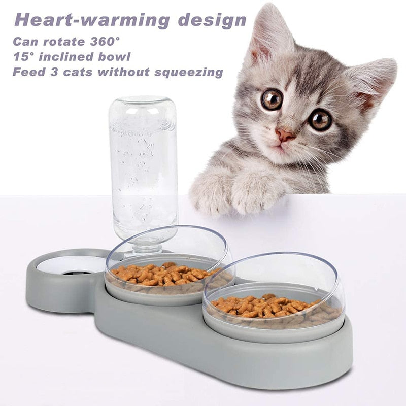 3 In 1 Pet Double Food Bowl