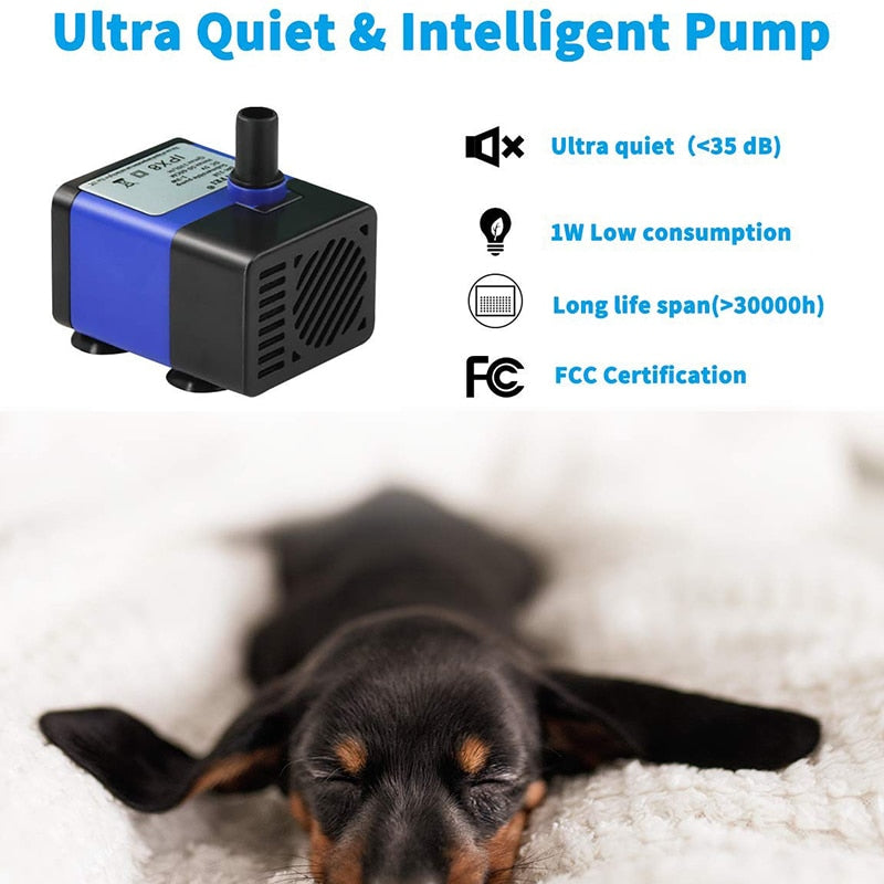 2.5L Ultra Quiet Dog Water Fountain