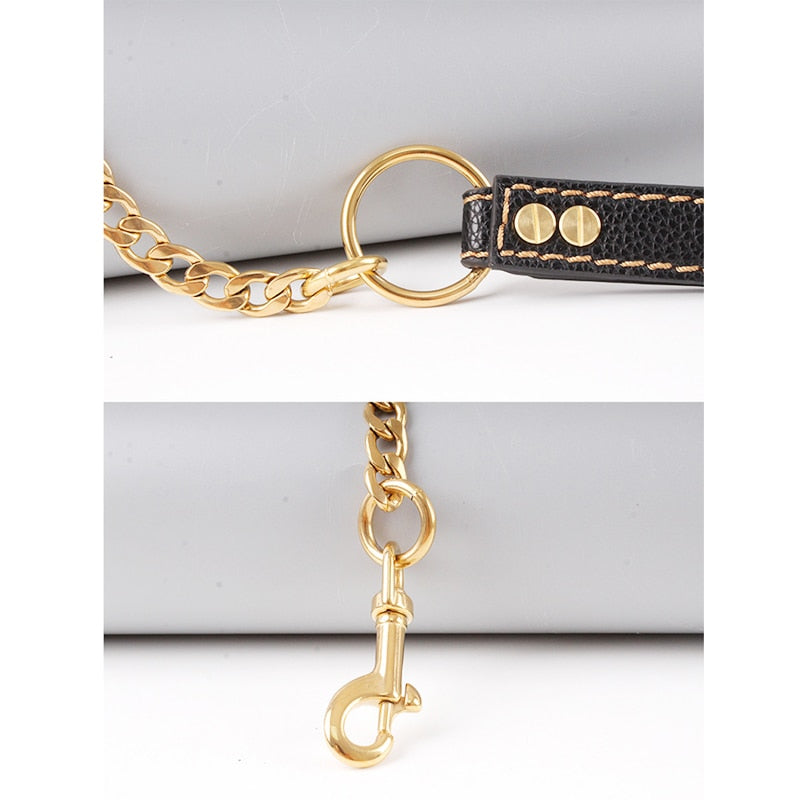 Cuban Link Gold Pet Leash