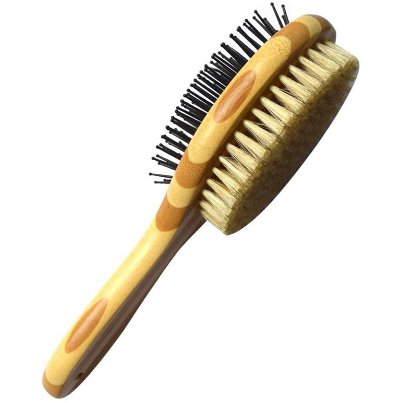 Double Sided Pin Bristle Dog Brush