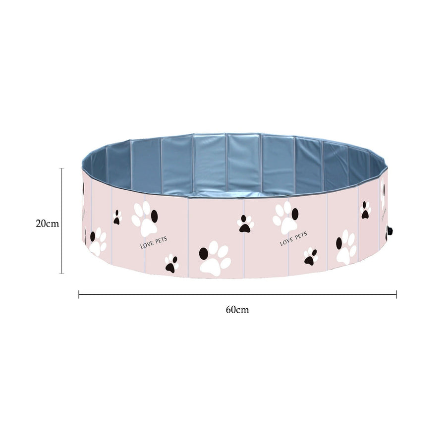 Foldable Paw Prints Dog Swimming Tub