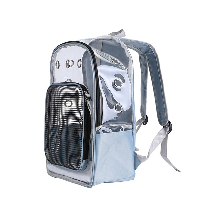 Zipper Mesh Transparent Dog Backpack