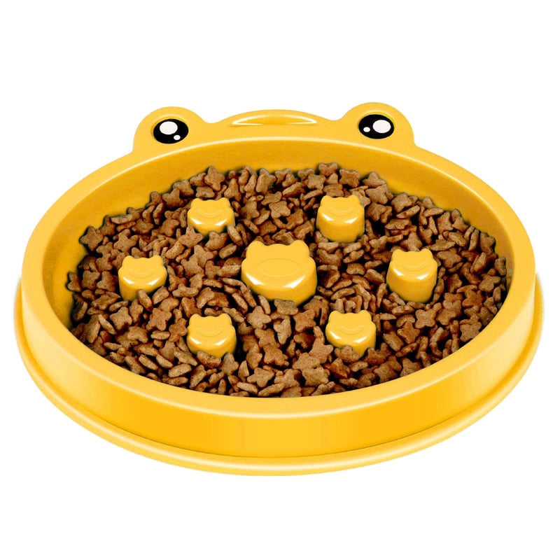 Frog Shape Dog Slow Feeder Bowl