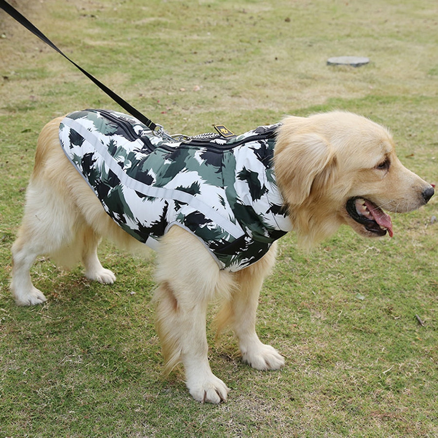 Green Leaf Reflective Dog Jacket