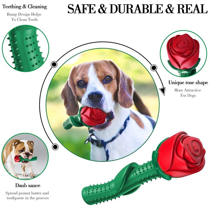 Rose Shaped Dog Chew Toys