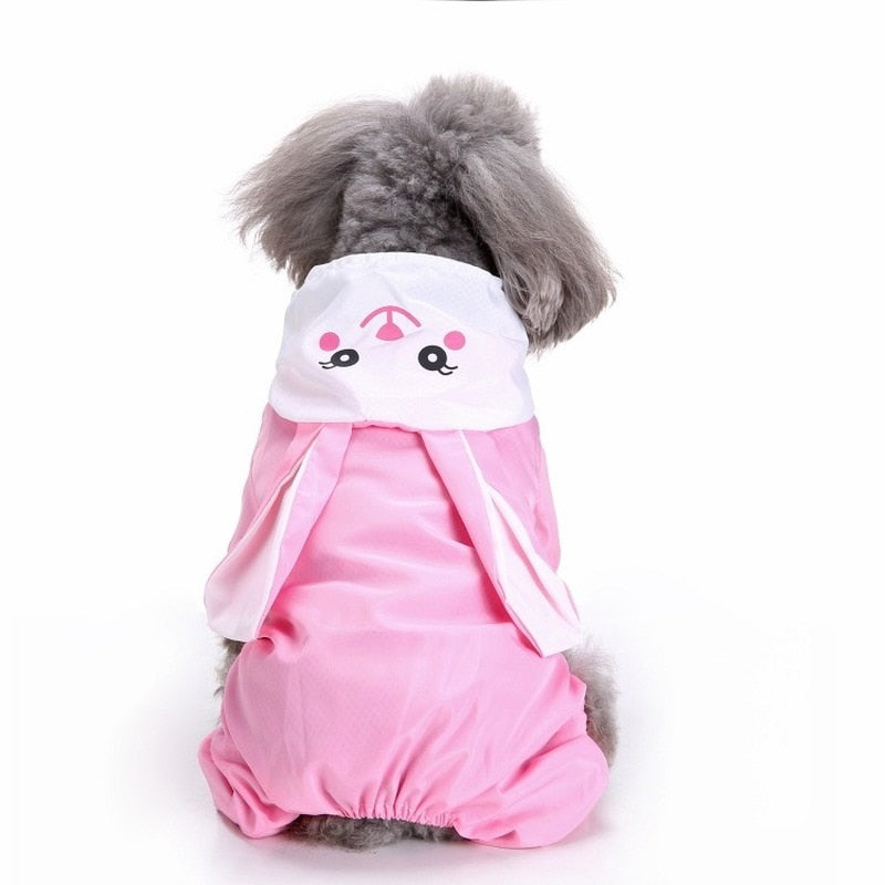 Cute Rabbit Design Dog Raincoat