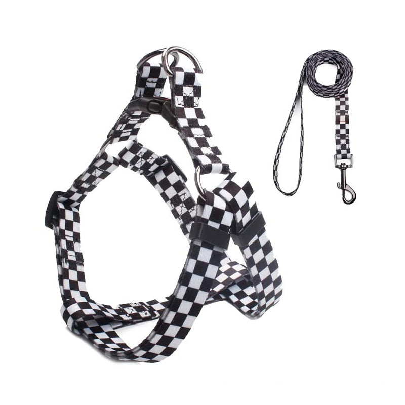 Fashion Plaid Heavy Duty Dog Harness