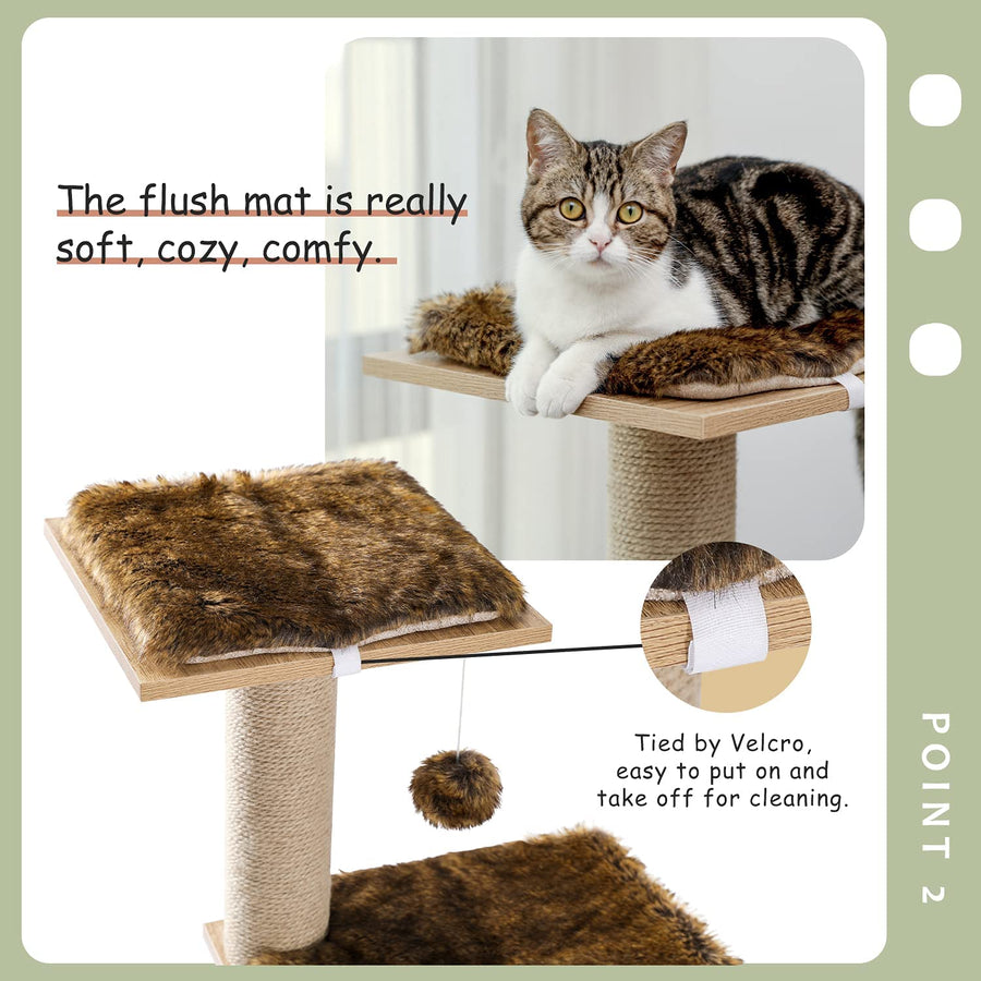 Full Sisal Cat Tree Tower Condo