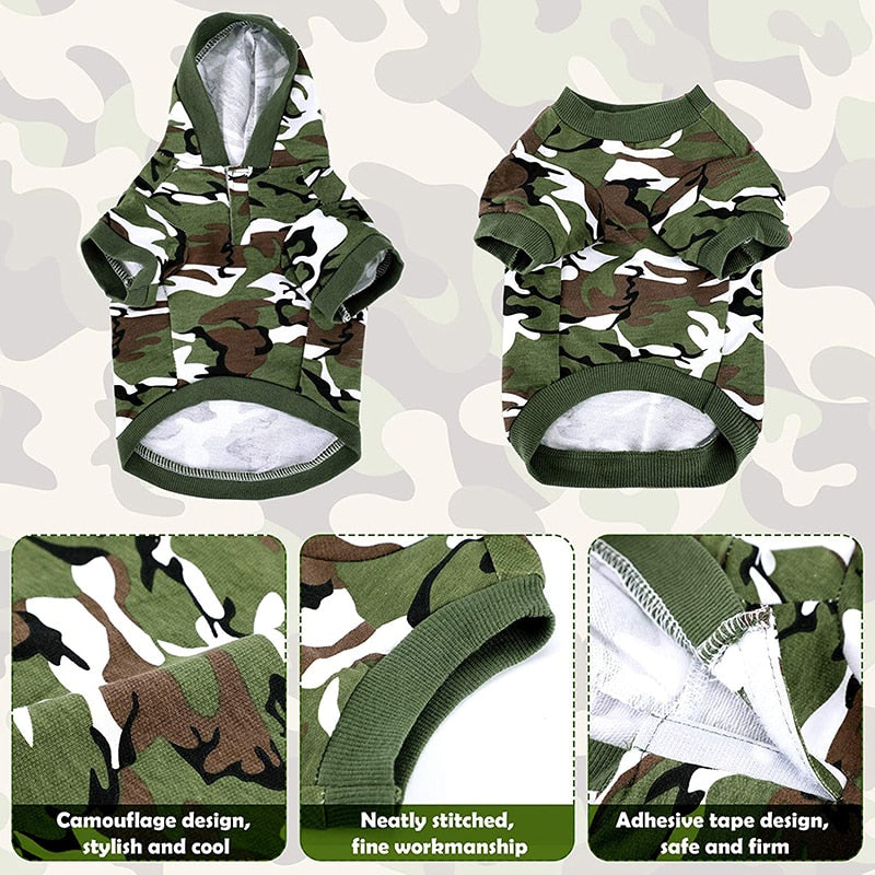 Basic Camouflage Dog Hoodies