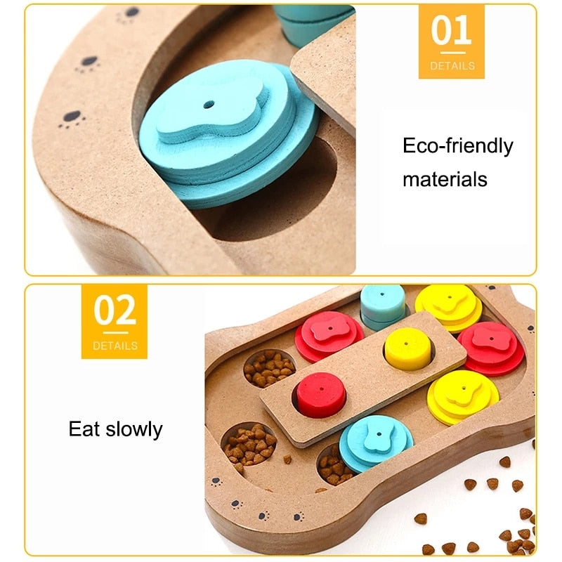 Interactive Dog Wooden Puzzle Toy