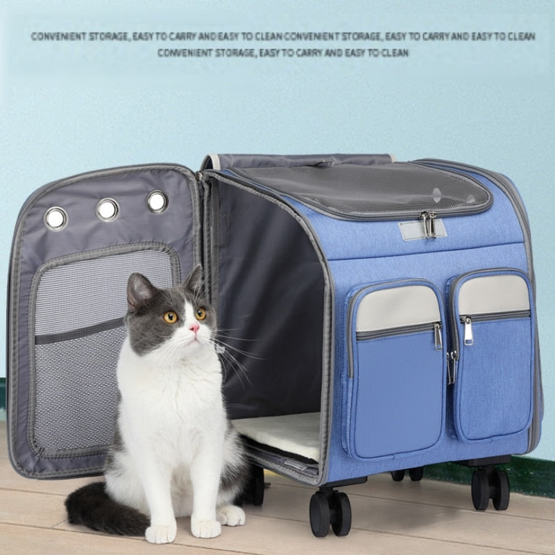 Outdoor Pet Blue Stroller Backpack