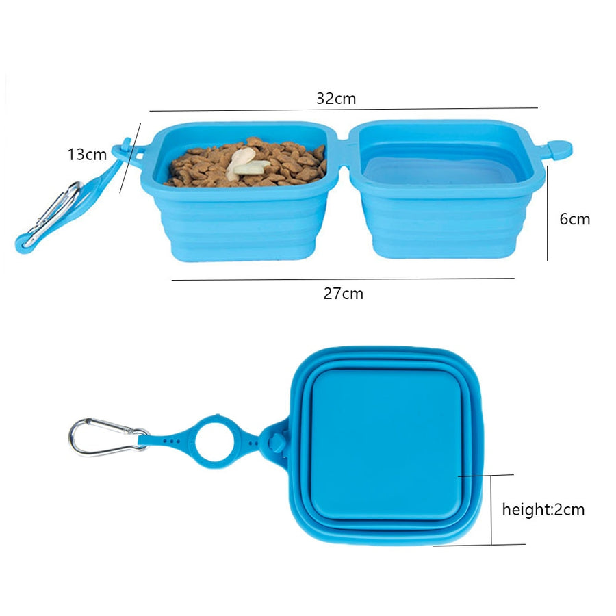 Foldable Outdoor Pet Feeder Bowl