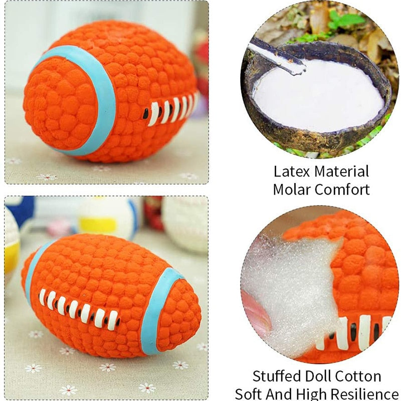 Football Squeaker Floatable Dog Toys