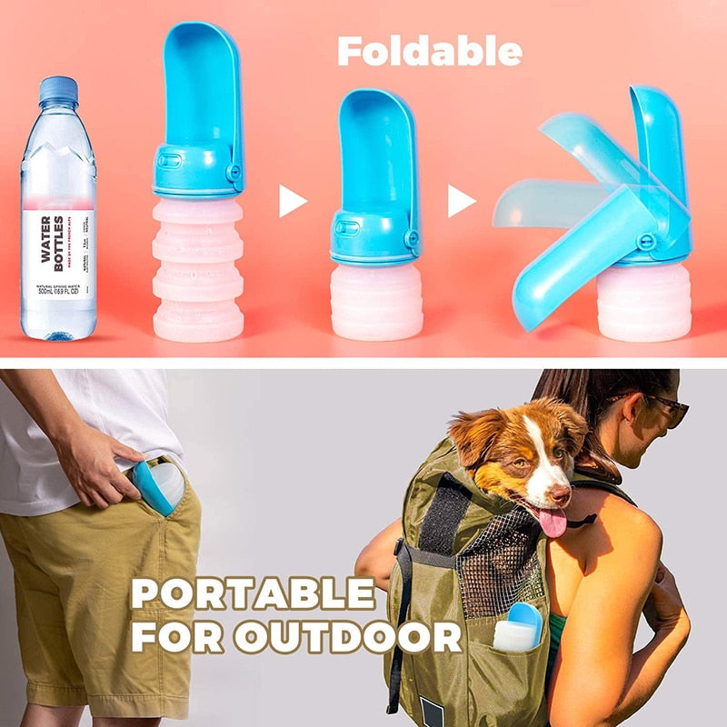 300ML Foldable Portable Dog Water Bottle