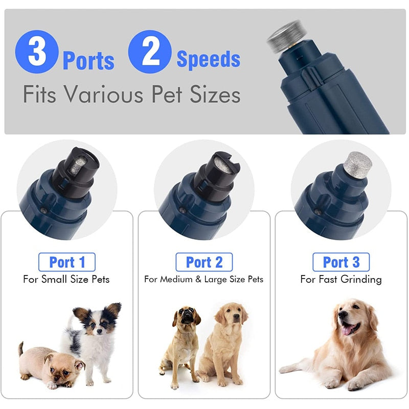 2 Speed LED Light Dog Nail Grinder