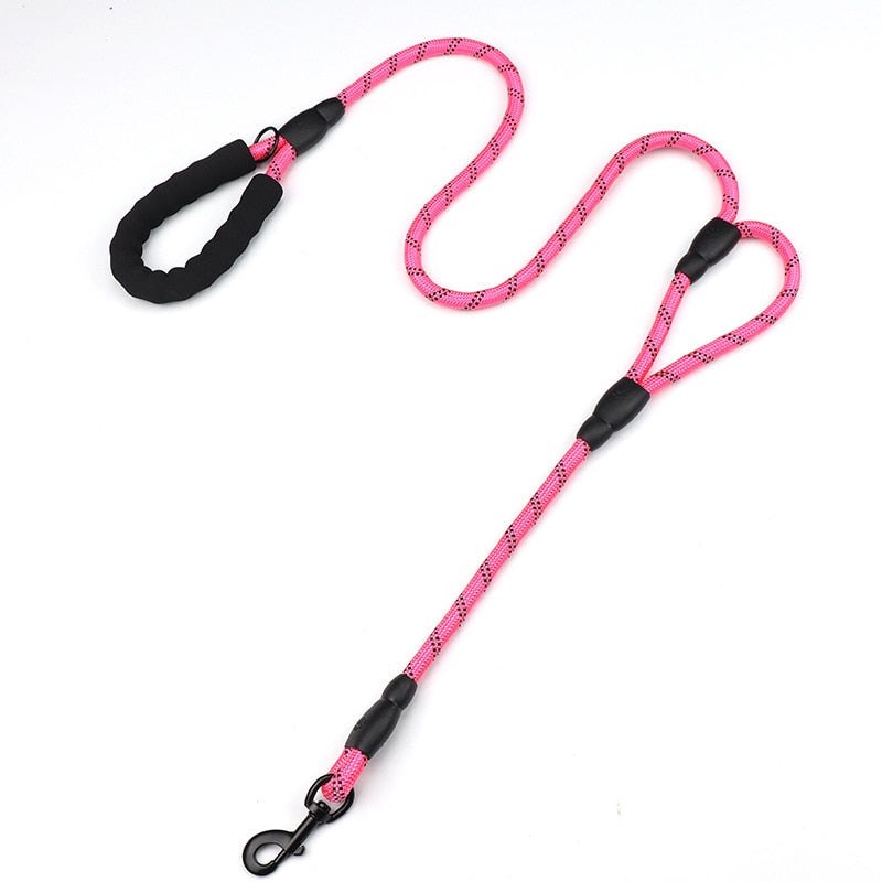 2 Soft Padded Handles Dog Leash