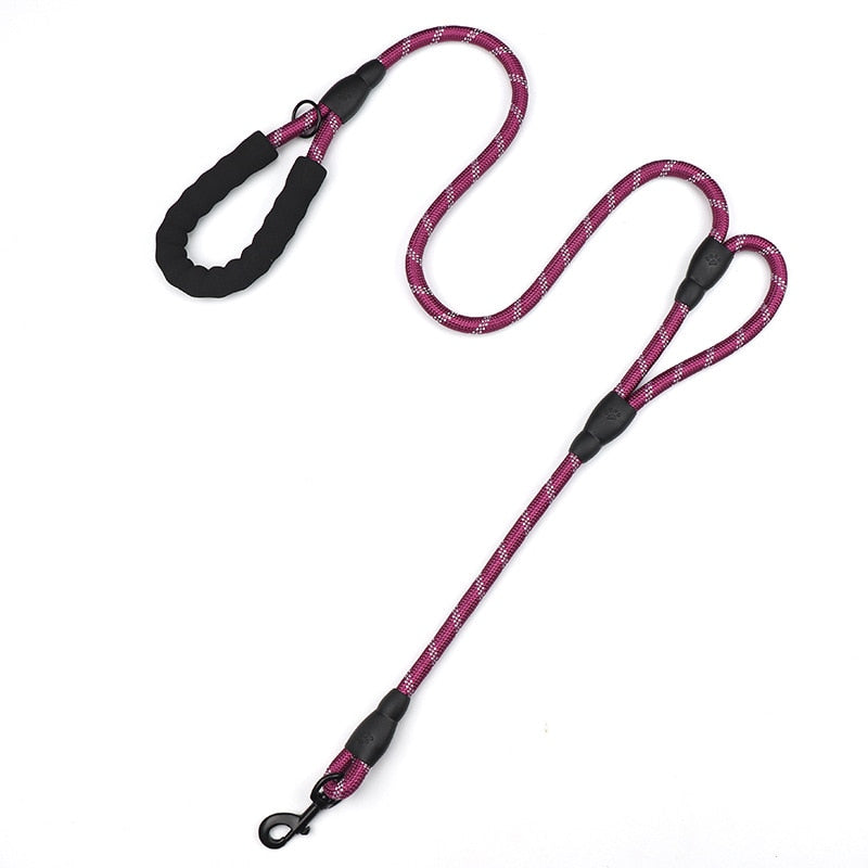 2 Soft Padded Handles Dog Leash