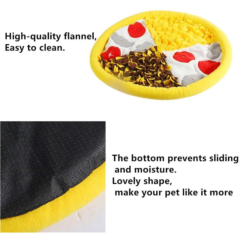 Durable Pizza Pet Snuffle Mat