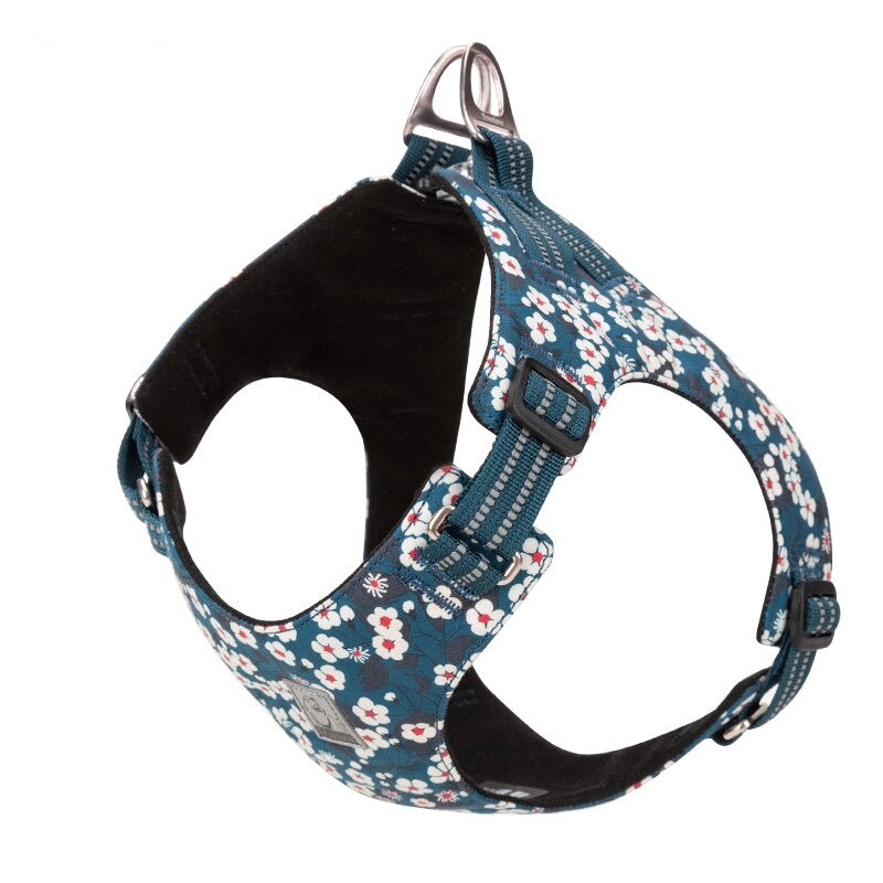 Floral Cotton Dog Vest Harness