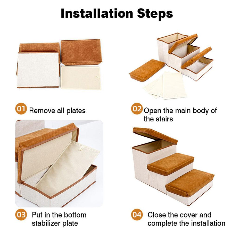 3 Steps Foldable Pet Stairs