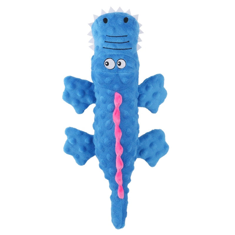 Squeaky Blue Crocodile Dog Toy