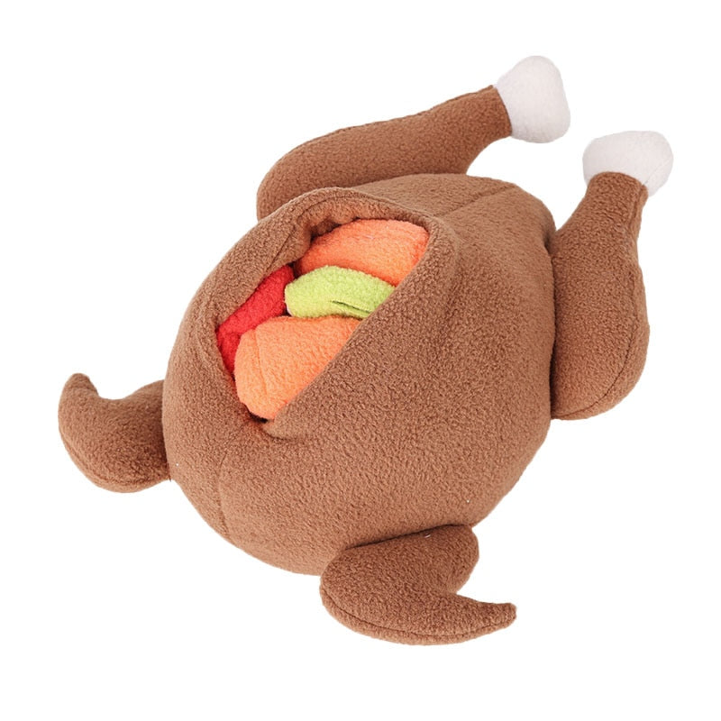 Squeaky Chicken Dog Snuffle Toy