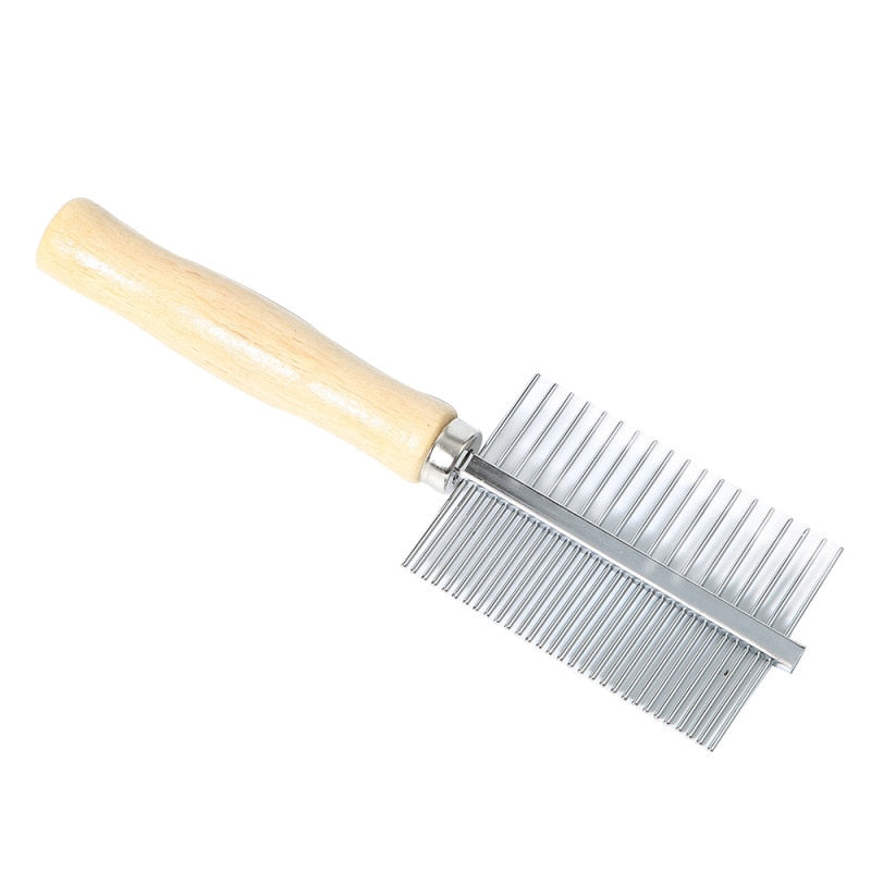 Professional Wooden Handle Dog Comb