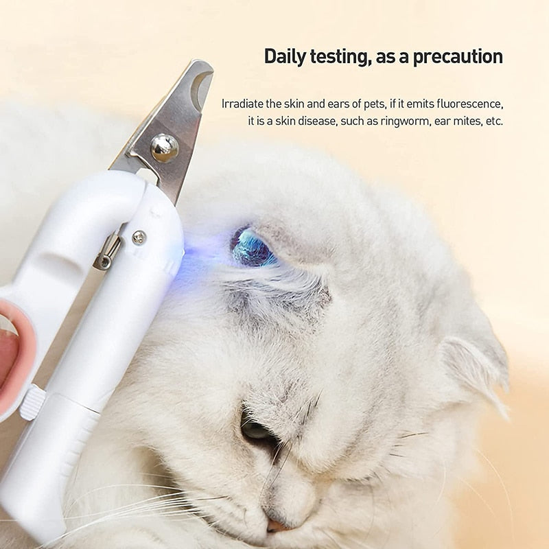 Built In LED Light Dog Nail Clippers