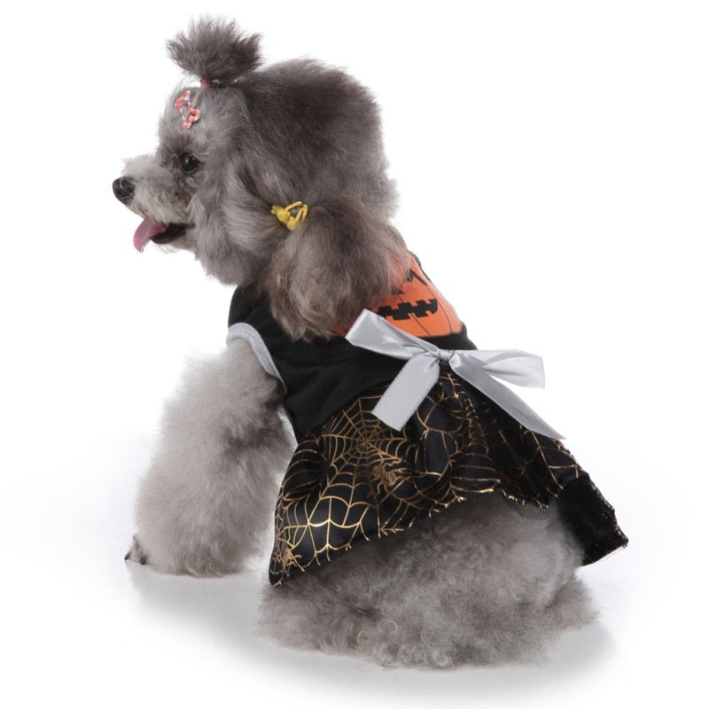 Halloween Pumpkin Pet Skirt