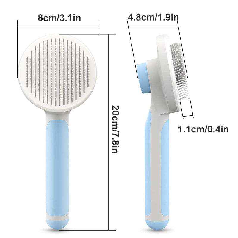 Ergonomic Self Cleaning Pet Grooming Brush