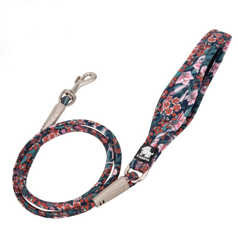 Zinc Alloy Hook Floral Dog Leash