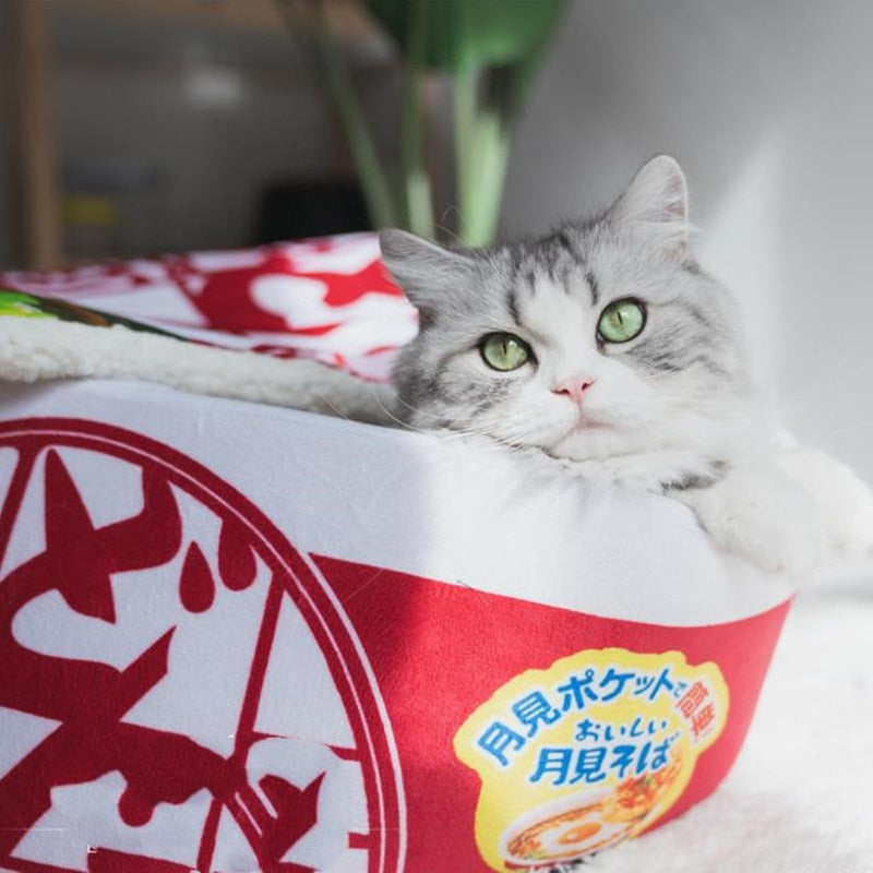 Funny Ramen Cup Noodles Dog Bed