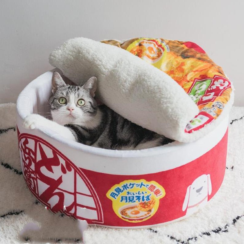 Funny Ramen Cup Noodles Dog Bed