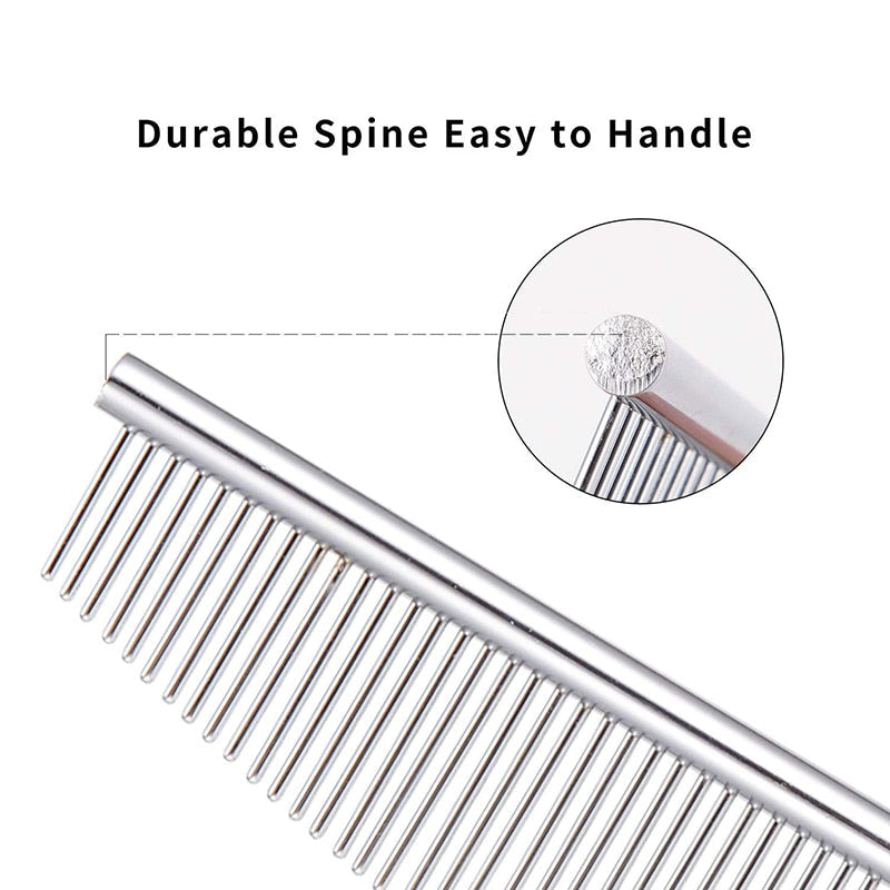 Stainless Steel Arc Design Dog Comb