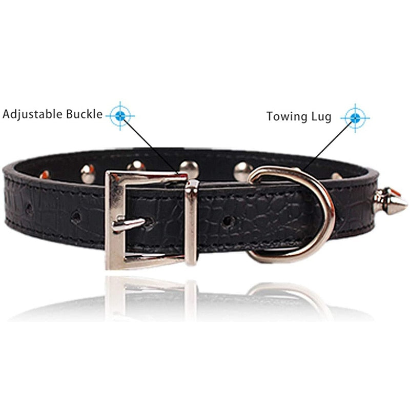 Fashion Spiked Leather Dog Collar