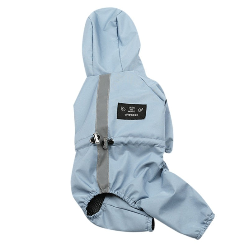 Reflective Dog Blue Hoodies Raincoat