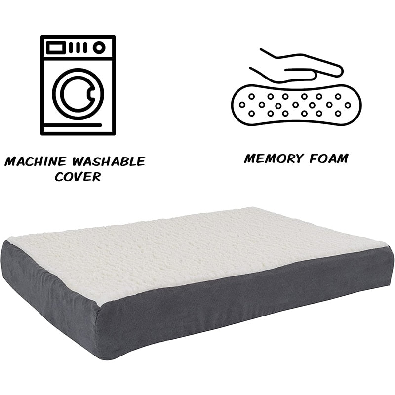 Elastic Fleece Memory Foam Dog Bed