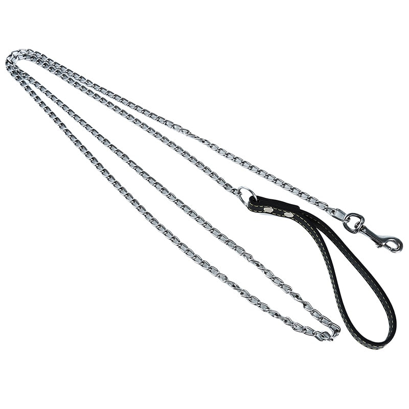 Anti Bite Black Metal Dog Lead