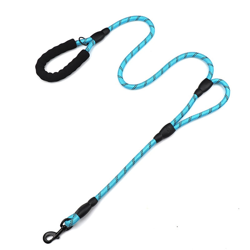 2 Soft Padded Handles Dog Leash